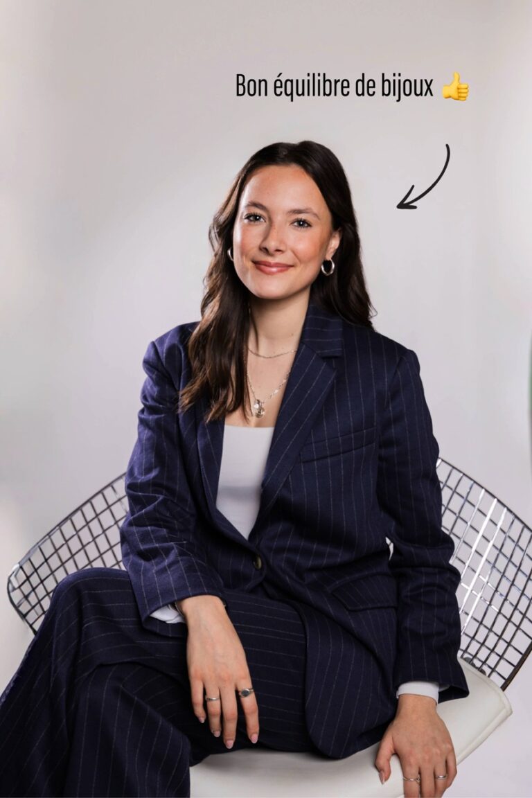 Portrait avec un conseil par rapport aux bijoux